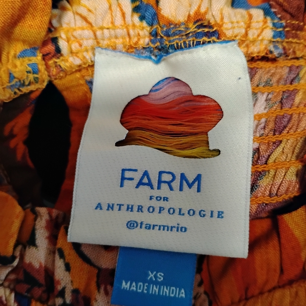 FARM RIO Multicolor Smocked Wide Leg Jumpsuit XS - Picture 9 of 11
